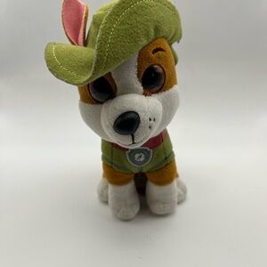 Paw Patrol Tracker Plush TY Toy - Green/Brown/White/Pink